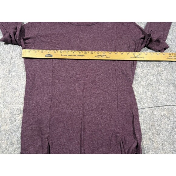 Nation LTD Womens Purple Crew Long Sleeve Pullover Cropped Shirt Top Sz M - Picture 6 of 9